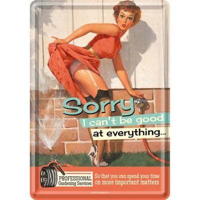 Postkarte - Say it 50's Sorry, ich kann nicht in allem gut sein