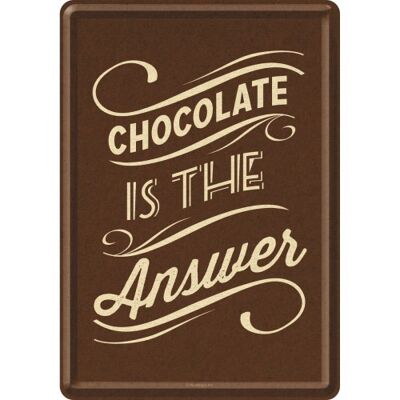 Postkarten-Word Up Schokolade ist die Antwort