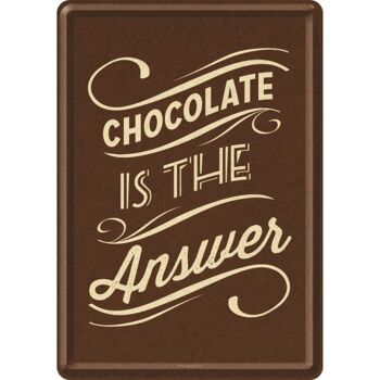 Carte postale-Word Up Le chocolat est la réponse
