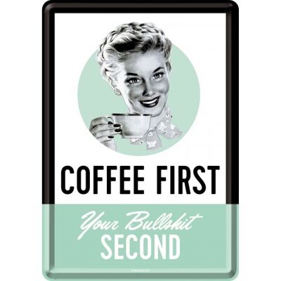 Postcard -Say it 50's Coffee First