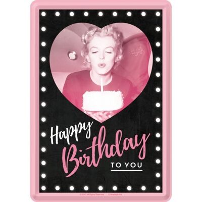Cartolina-Celebrità Marilyn - Buon compleanno