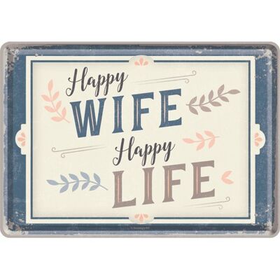 Postkarte - Happy Wife Happy Life