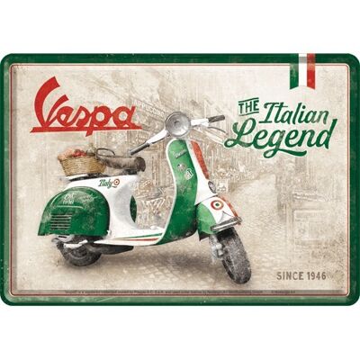 Carte Postale-Vespa - Légende Italienne