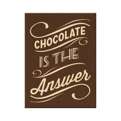 Magnet - Wort herauf Schokolade ist die Antwort