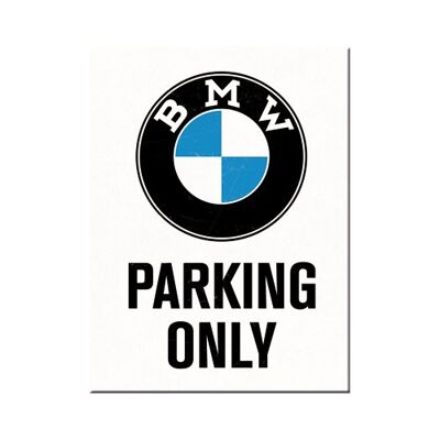Imán-BMW - Parking Only White