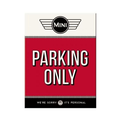 Magnet-Mini Mini - Parking Only Rouge