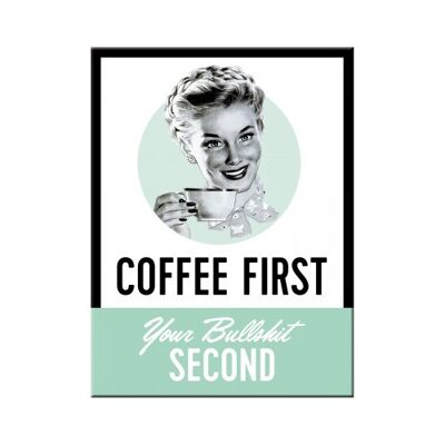 Aimant - Dites-le 50's Coffee First