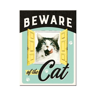 Magnet -Animal Club Beware of the Cat