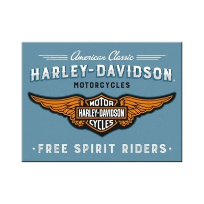 Aimant -Harley-Davidson - Logo Bleu