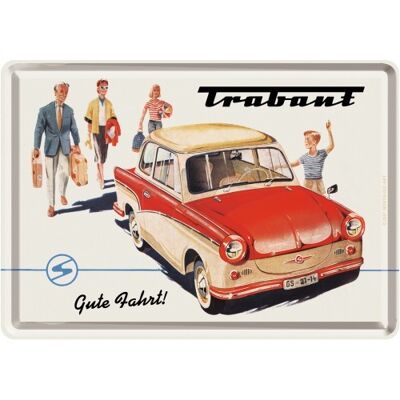 Postkarte -Berliner Trabant Gute Fahrt