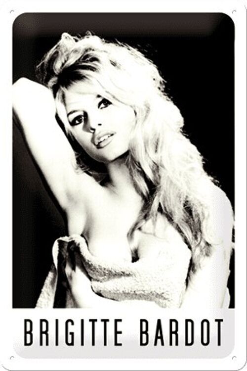 Placa de metal -Brigitte Bardot - Portrait