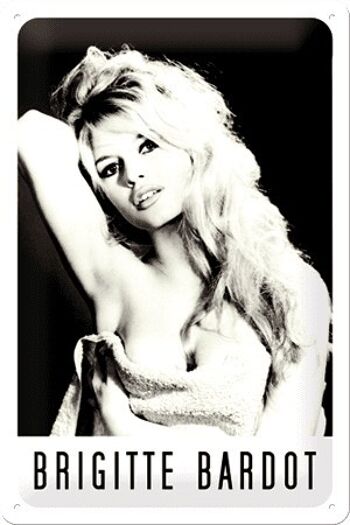 Plaque métal -Brigitte Bardot - Portrait