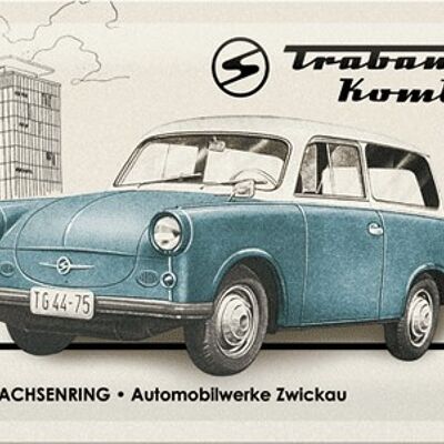 Placa de metal-Trabant Kombi