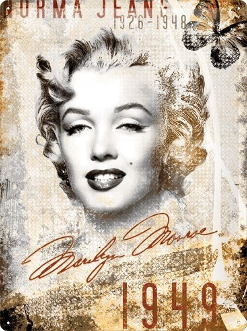 Placa de metal- Marilyn - Portrait-Collage