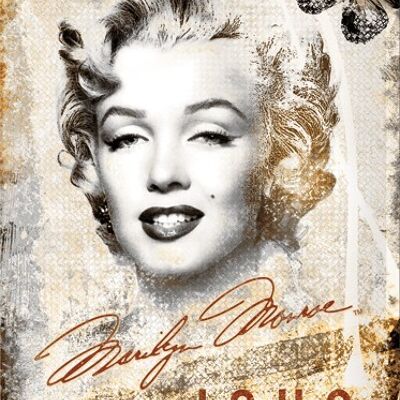 Placa de metal- Marilyn - Portrait-Collage