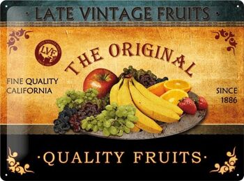 Assiette en métal - Quality Fruits