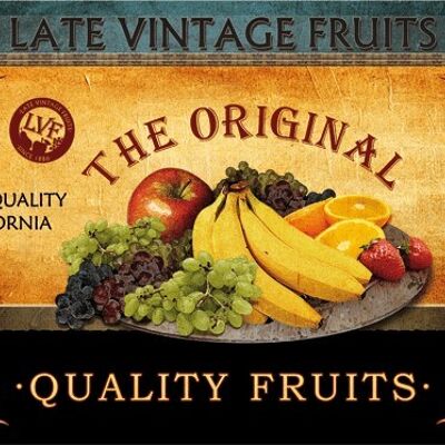 Placa de metal-Quality Fruits