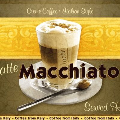 Metallplatte - Latte Macchiato