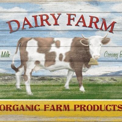 Placa de metal- Dairy Farm