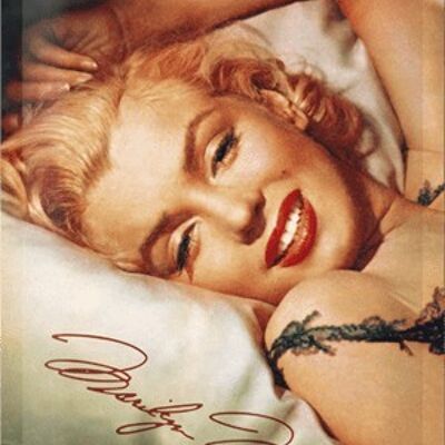 Plaque métal - Marilyn - Lit