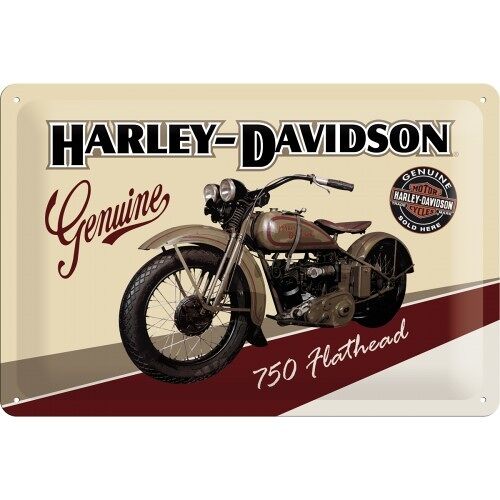 Placa de metal -Harley-Davidson Flathead