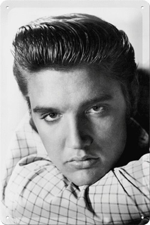 Placa de metal- Elvis - Portrait