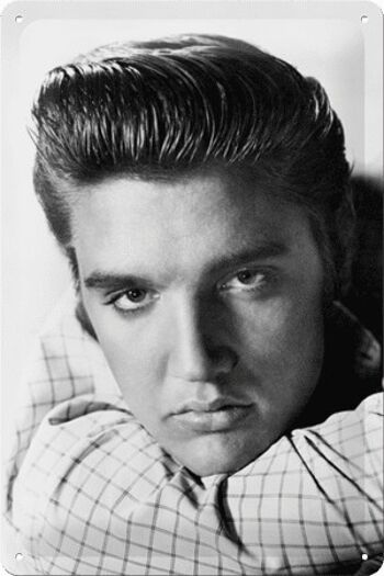 Plaque métal - Elvis - Portrait