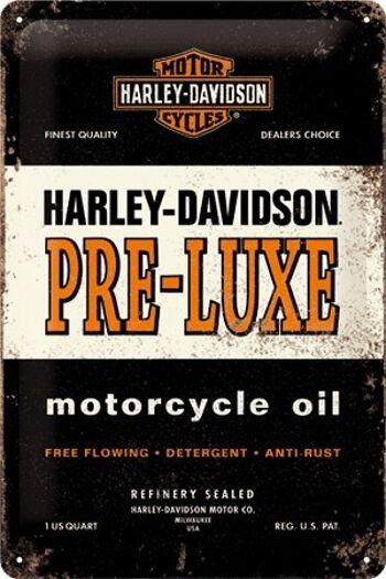 Plaque métal -Harley-Davidson PRE-LUXE
