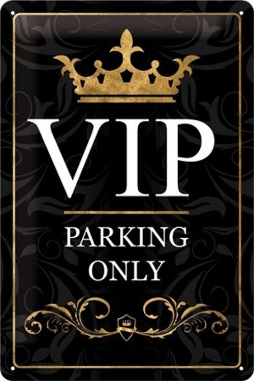 Placa de metal - VIP Parking Only