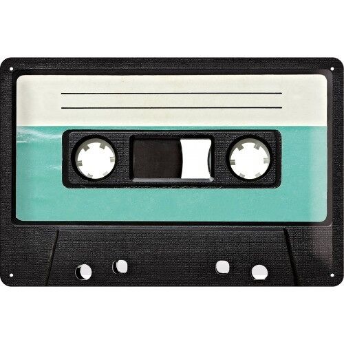 Placa de metal-Achtung Retro Cassette