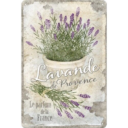 Placa de metal-Home & Country Lavande de Provence