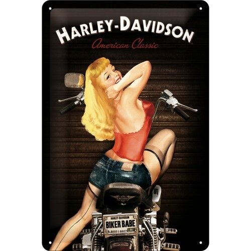 Piastra metallica - Harley-Davidson Biker Babe