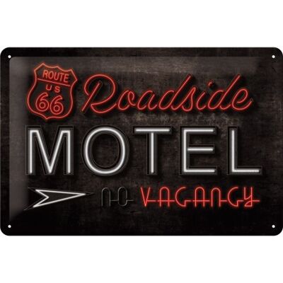 Plaque en métal - US Highways Route 66 Roadside Motel