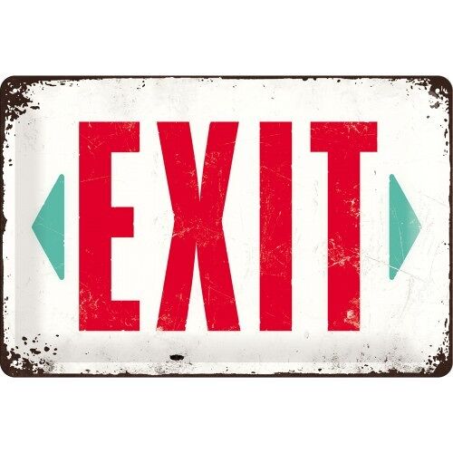 Placa de metal -Achtung Exit