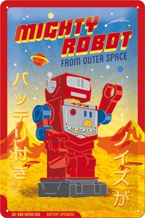 Placa de metal- Mighty Robot