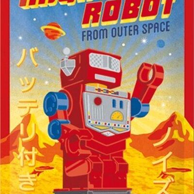Metallplatte - Mighty Robot
