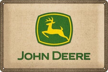 Targhetta in metallo-logo patch John Deere