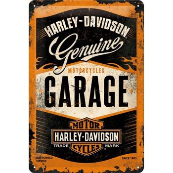 Plaque métal - Garage Harley-Davidson