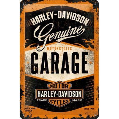 Placa de metal - Harley-Davidson Garage