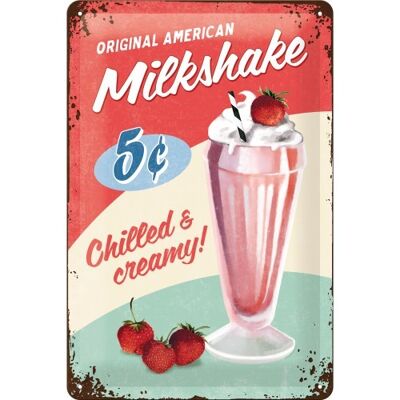 Placa de metal- USA Milkshake
