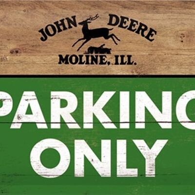 Metal plaque- John Deere - Parking Only