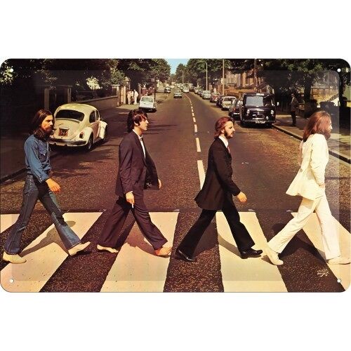 Placa de metal 20x30 cms. Celebrities Fab4 - Abbey Road