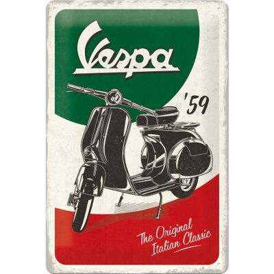 Piatto in metallo 20x30 cm. Vespa - Il classico italiano