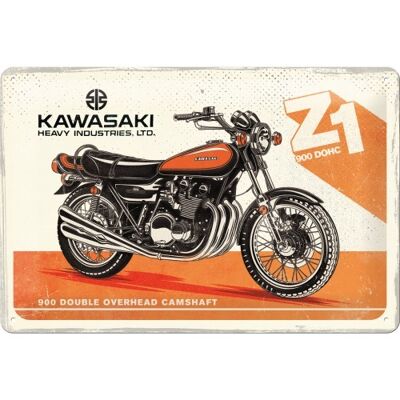 Piatto in metallo 20x30 cm. Kawasaki Kawasaki - Moto Z1