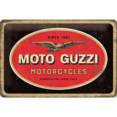 Placa de metal 20x30 cms. Moto Guzzi Moto Guzzi - Logo Motorcycles