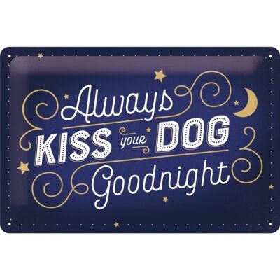 Placa de metal 20x30 cms. PfotenSchild - Kiss Your Dog