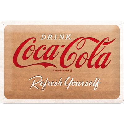 Metal plate 20x30 cm. Coca-Cola Coca Cola - Cardboard Logo