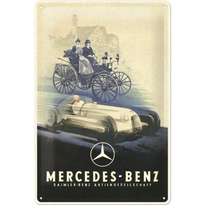 Piatto in metallo 20x30 cm. Mercedes-Benz Mercedes-Benz - Freccia d'argento storica