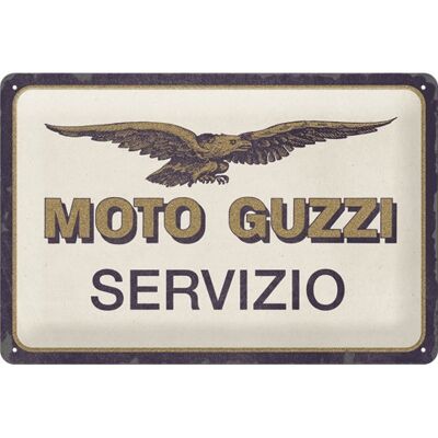 Piatto in metallo 20x30 cm. Moto Guzzi Moto Guzzi - Servizio
