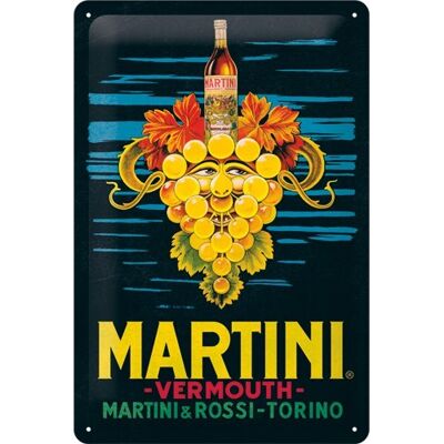 Placa de metal 20x30 cms. Martini Martini - Vermouth Grapes